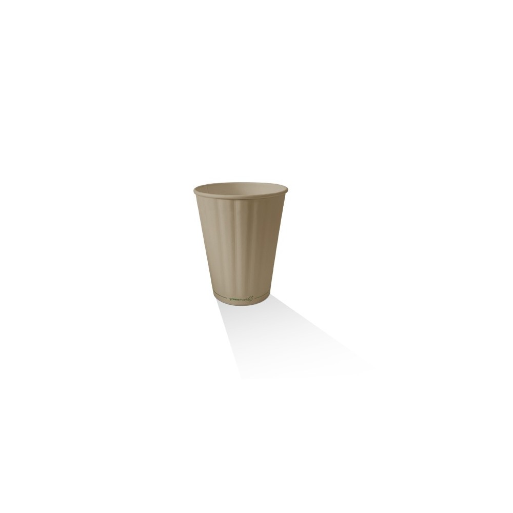 8oz Double Wall Aqueous Coated Bamboo Embossed Coffee Cup 1000 pcs